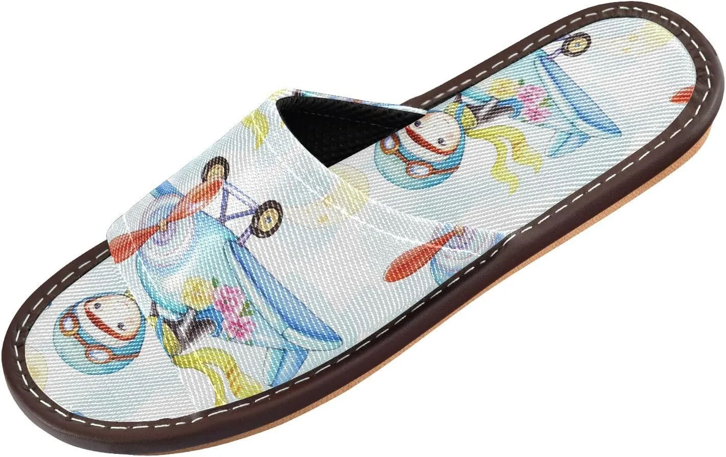 CHIFIGNO Slippers Bride, Cool House Slippers for Hospital and Bathroom Size 4-5