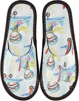 CHIFIGNO Slippers Bride, Cool House Slippers for Hospital and Bathroom Size 4-5