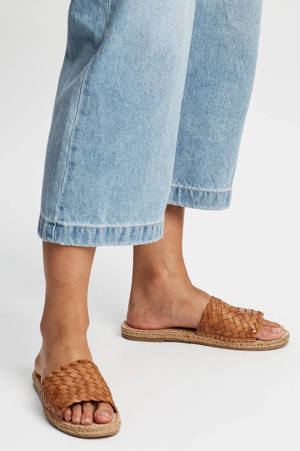 Chrissy Woven Flat by Human Premium - Tan