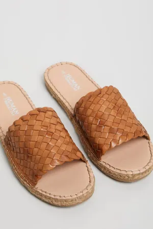 Chrissy Woven Flat by Human Premium - Tan