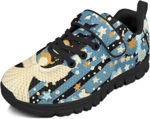 Christmas Kids Running Shoes Boys Girls Lightweight Breathable Sports Shoes Non-Slip Sneakers Hook-and-Loop Strap Shoes for Little Kid SizeUS11-15