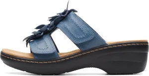 Clarks Women's Merliah Raelyn Slide Sandal, Blue Leather, 12