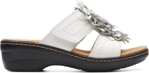 Clarks Women's Merliah Raelyn Slide Sandal, White Leather, 8
