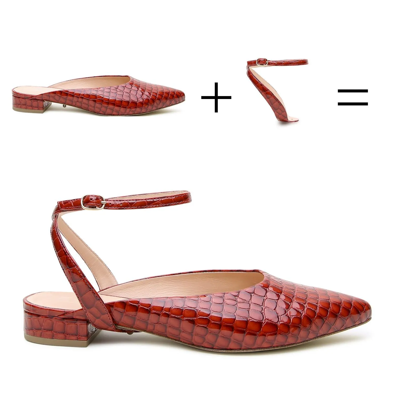 Clay Croc Point Slide   Marilyn Strap
