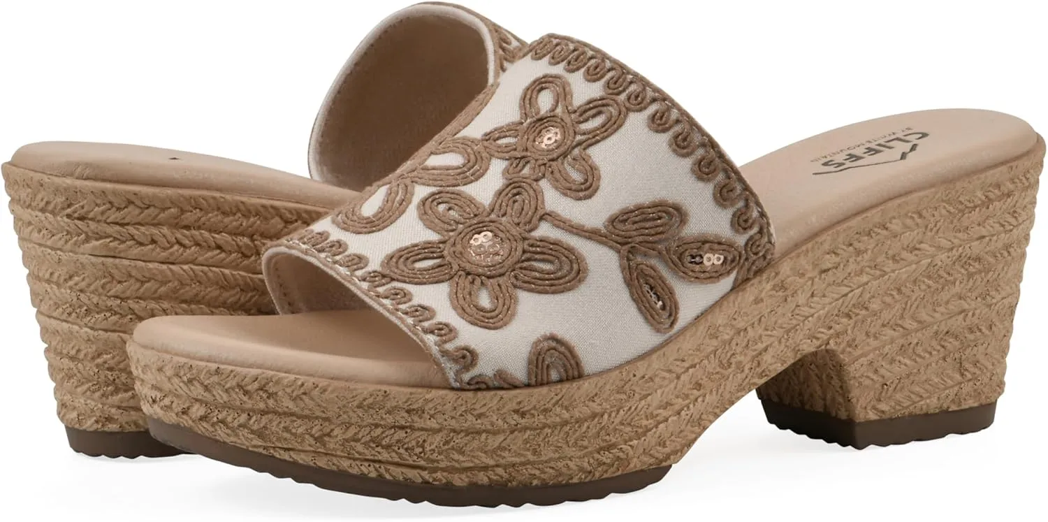 CLIFFS BY WHITE MOUNTAIN Women's Biancia Platform Slide Sandal