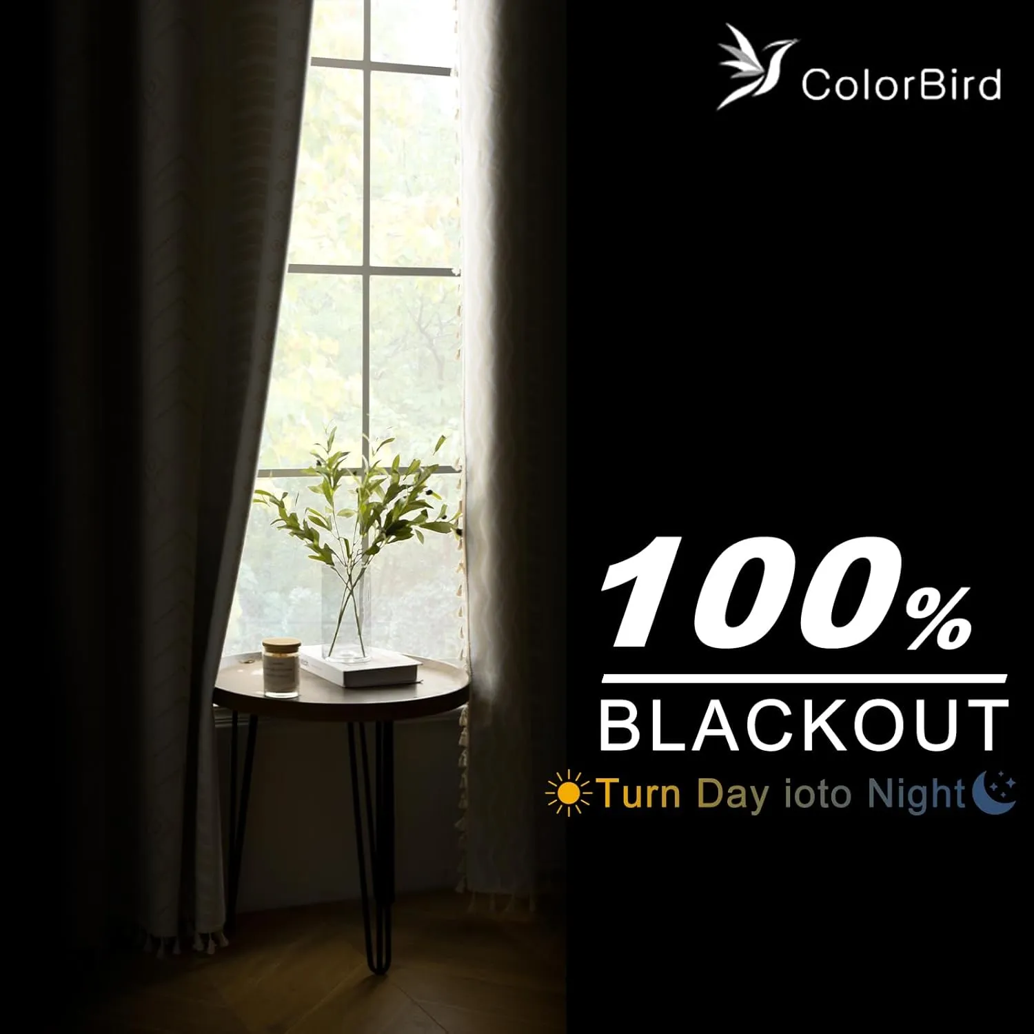 ColorBird Boho Blackout Curtains 2 Panels 84 Inch Length Beige Thermal Insulated Southwest Window Treatment Patterned Western Black Out Curtain Drapes for Living Room Bedroom