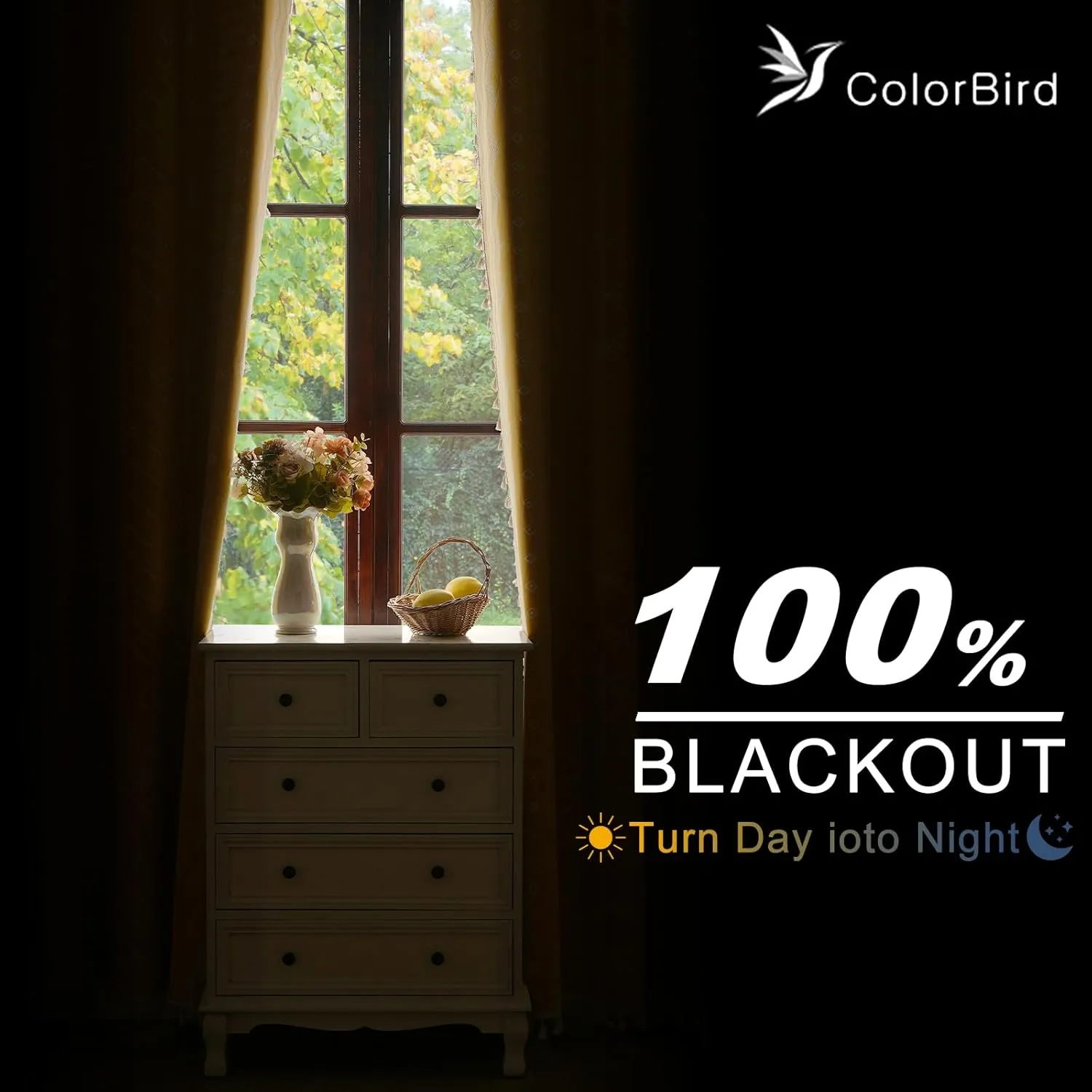 ColorBird Boho Blackout Curtains 2 Panels 84 Inch Length Mustard Yellow Thermal Insulated Southwest Window Treatment Patterned Western Black Out Curtain Drapes for Living Room Bedroom