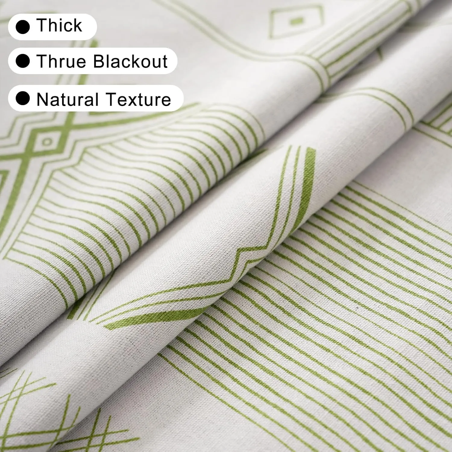 ColorBird Boho Blackout Curtains 2 Panels 84 Inch Length Sage Green Thermal Insulated Southwest Window Treatment Patterned Western Black Out Curtain Drapes for Living Room Bedroom