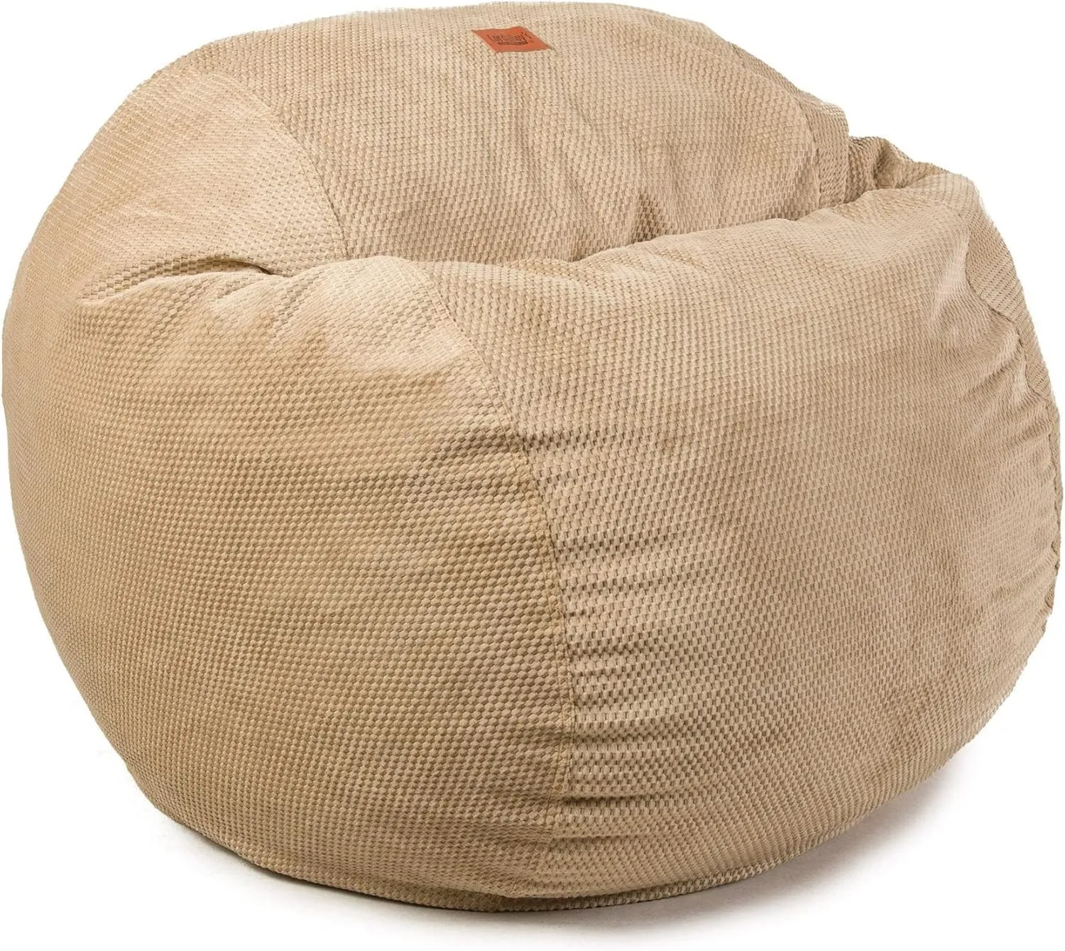 CordaRoy's Chenille Bean Bag-Convertible Bean Bag Chair&Bed-Machine-Washable Chenille Fabric Cover-for Basement,Living Room,Game Room,Dorm & More - Full Size - Tan | Made in The USA