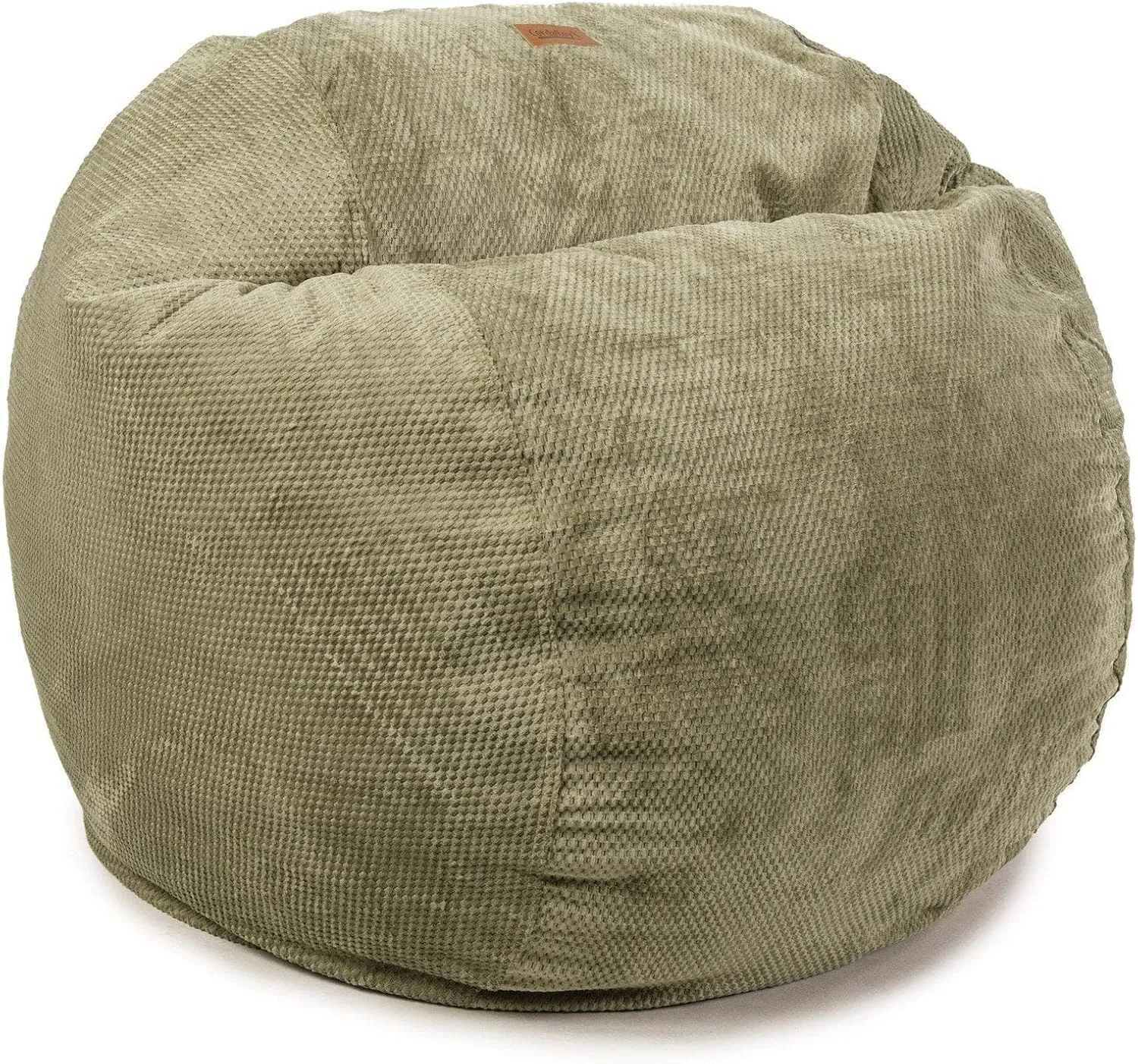 CordaRoy's Chenille Bean Bag-Convertible Bean Bag Chair&Bed-Machine-Washable Chenille Fabric Cover-for Basement,Living Room,Game Room,Dorm & More - Queen Size - Moss | Made in The USA