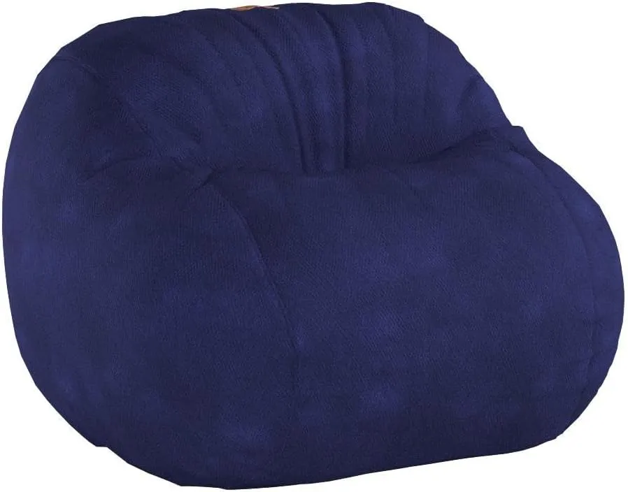 CordaRoy's Chenille Bean Bag-Convertible Bean Bag Chair&Bed-Machine-Washable Chenille Fabric Cover-for Basement,Living Room,Game Room,Dorm & More - Queen Size - Navy | Made in The USA