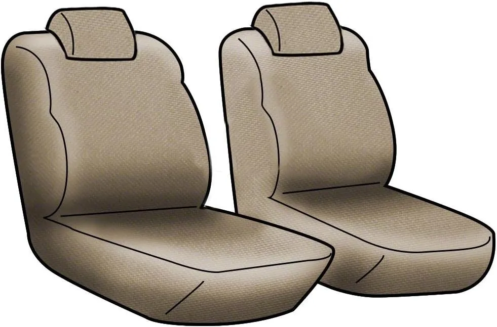 Coverking Custom Fit Front 50/50 Bucket Seat Cover for Select Toyota 4Runner Models - Saddleblanket (Camel with Neosupreme Tan Sides)