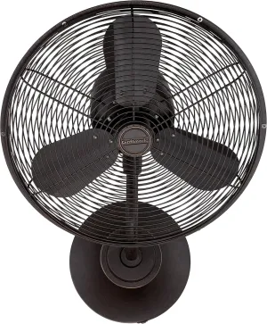 Craftmade BW116AG3-HW Bellows I Indoor/Outdoor Damp Locations 16" Oscillating Wall Mount Cage Fan with Wall Control, Aged Bronze Textured (Hard Wire)