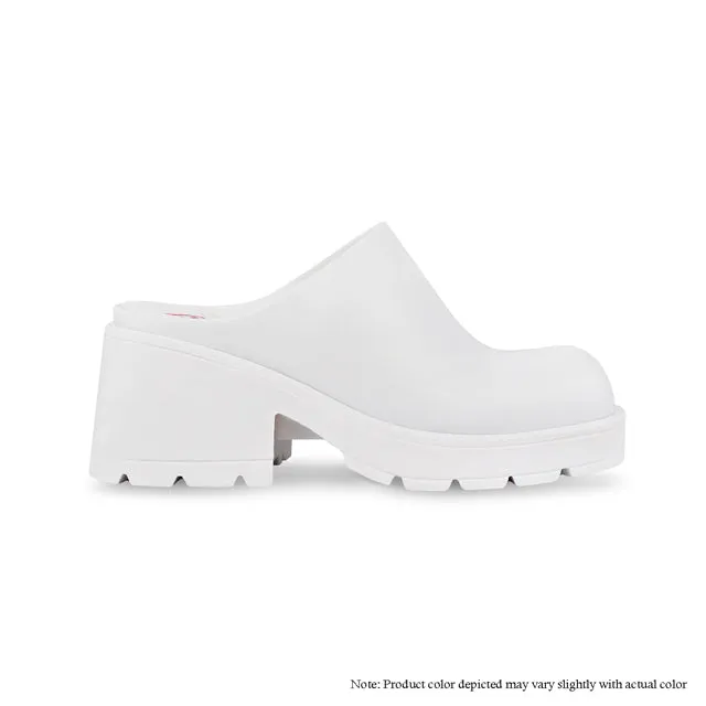 CRAIG-1 PVC HEEL CLOSED TOE MULE SANDALS
