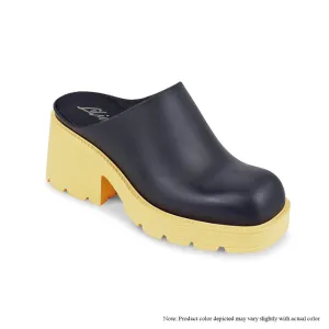 CRAIG-1 PVC HEEL CLOSED TOE MULE SANDALS