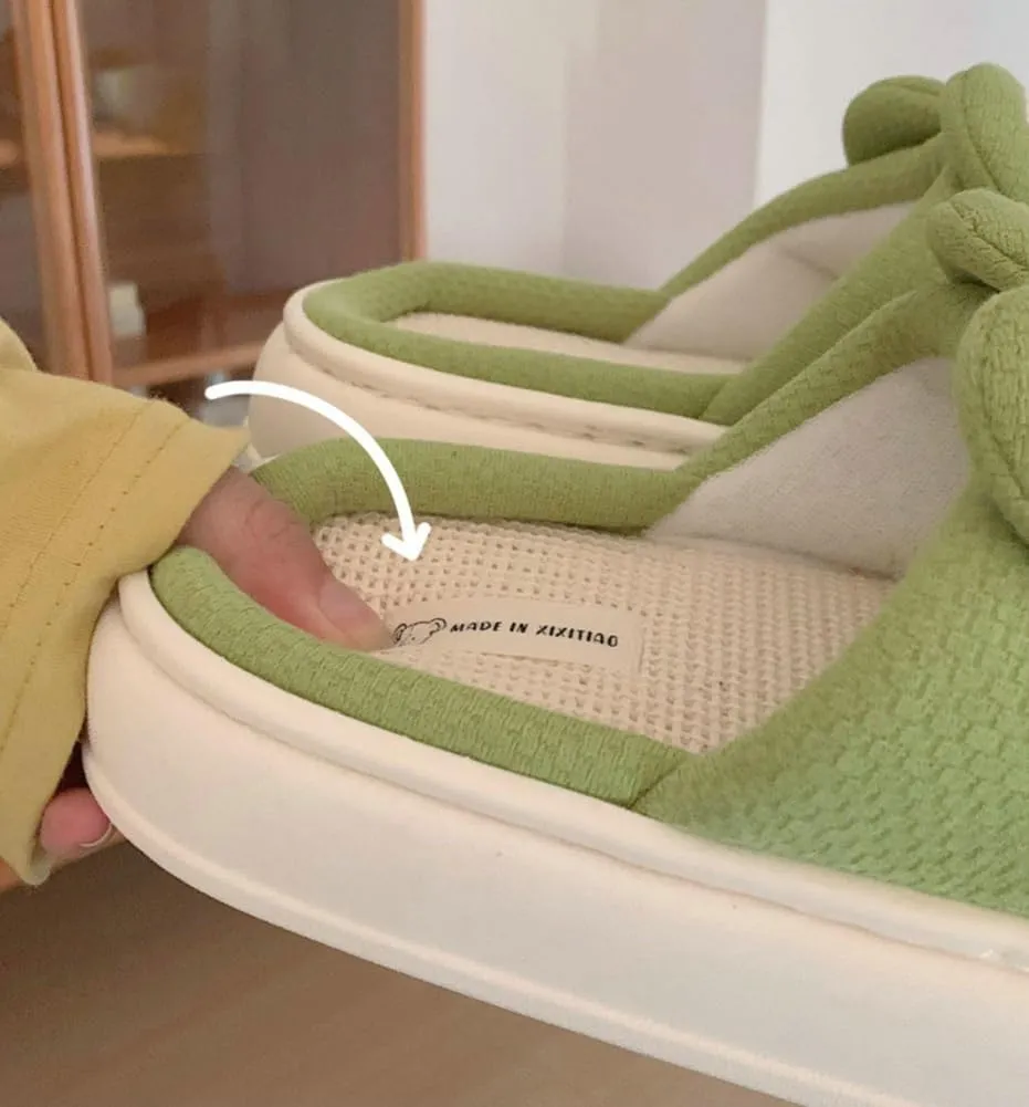 Crocodile Linen Slippers for Women Spring Summer Shoes Indoor Outdoor Soft Slide Sandals Slip-on House Shoes Home Shoes 2025
