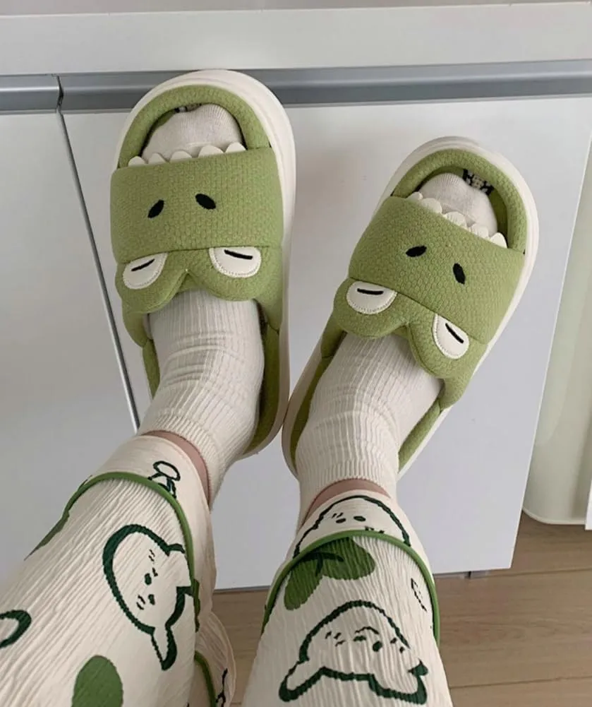 Crocodile Linen Slippers for Women Spring Summer Shoes Indoor Outdoor Soft Slide Sandals Slip-on House Shoes Home Shoes 2025
