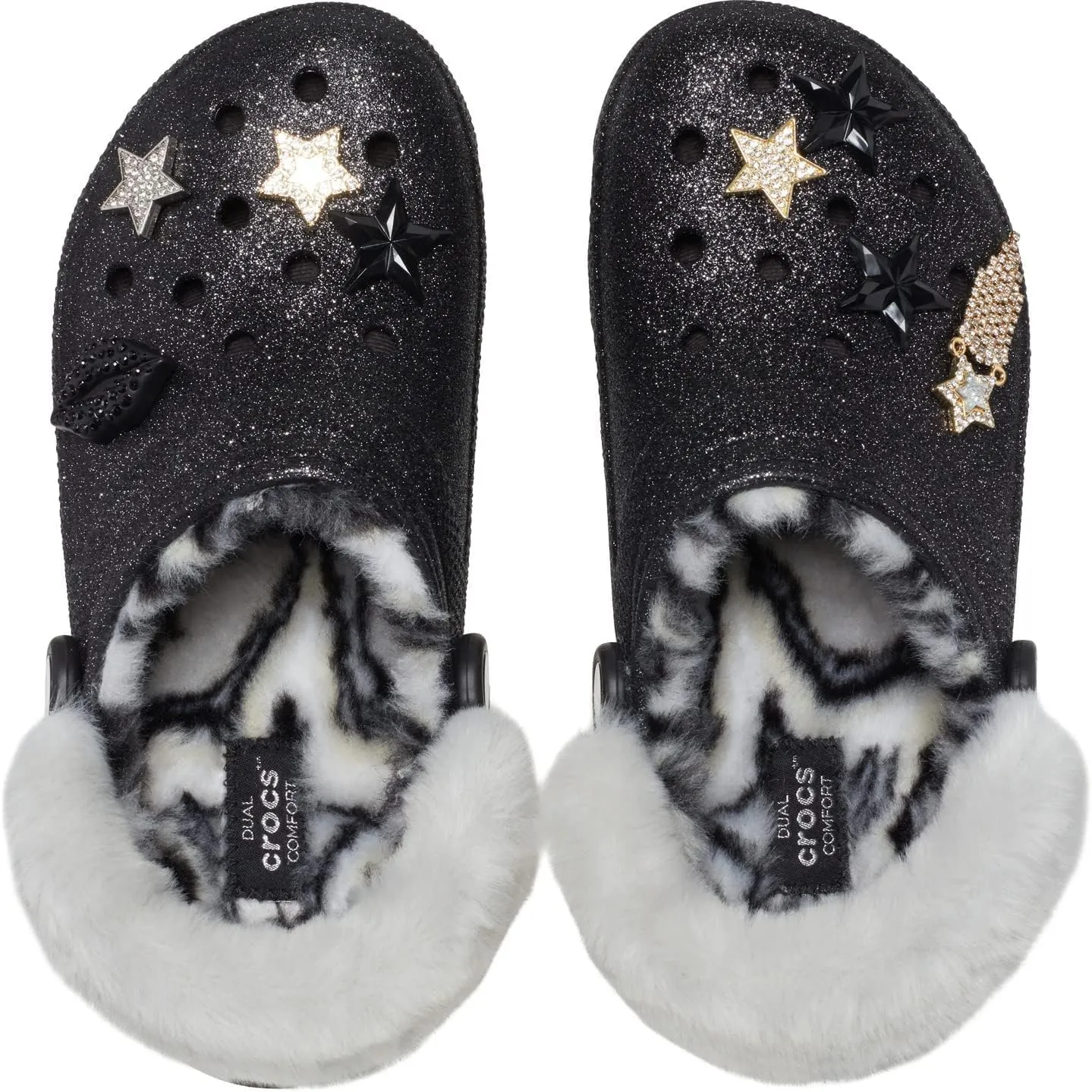 Crocs Unisex-Adult Classic Glitter Lined Clogs