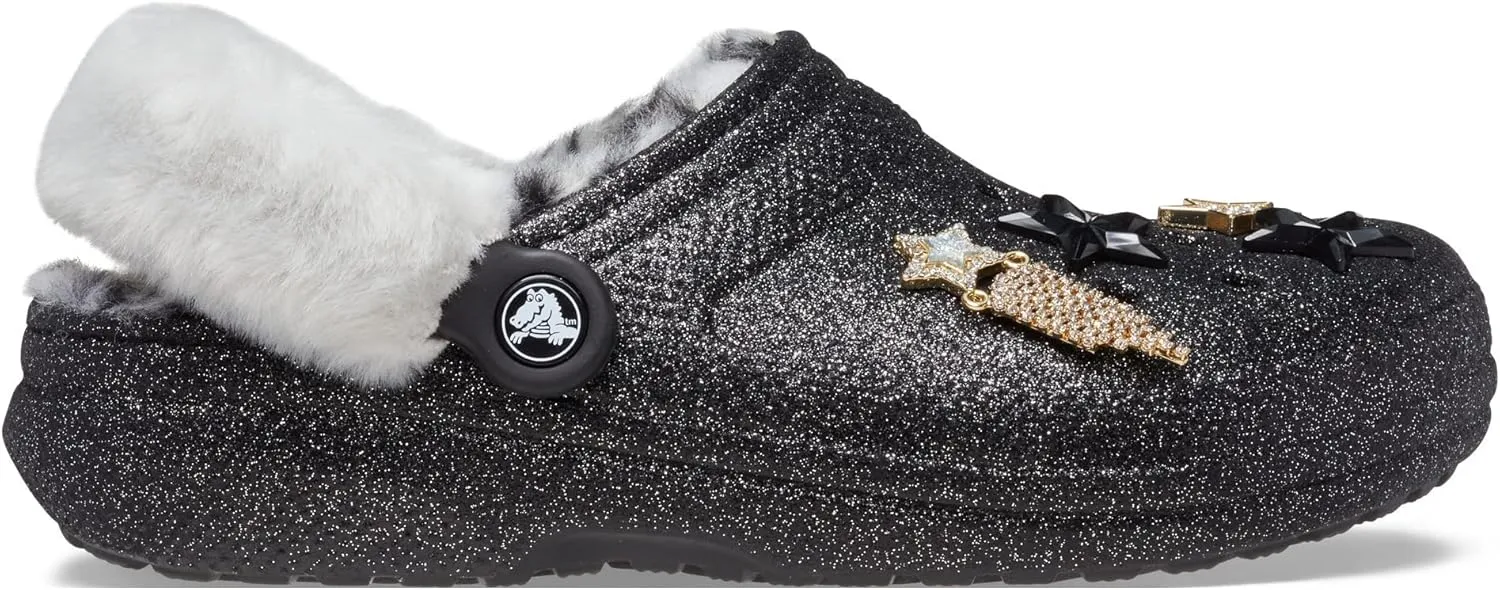 Crocs Unisex-Adult Classic Glitter Lined Clogs