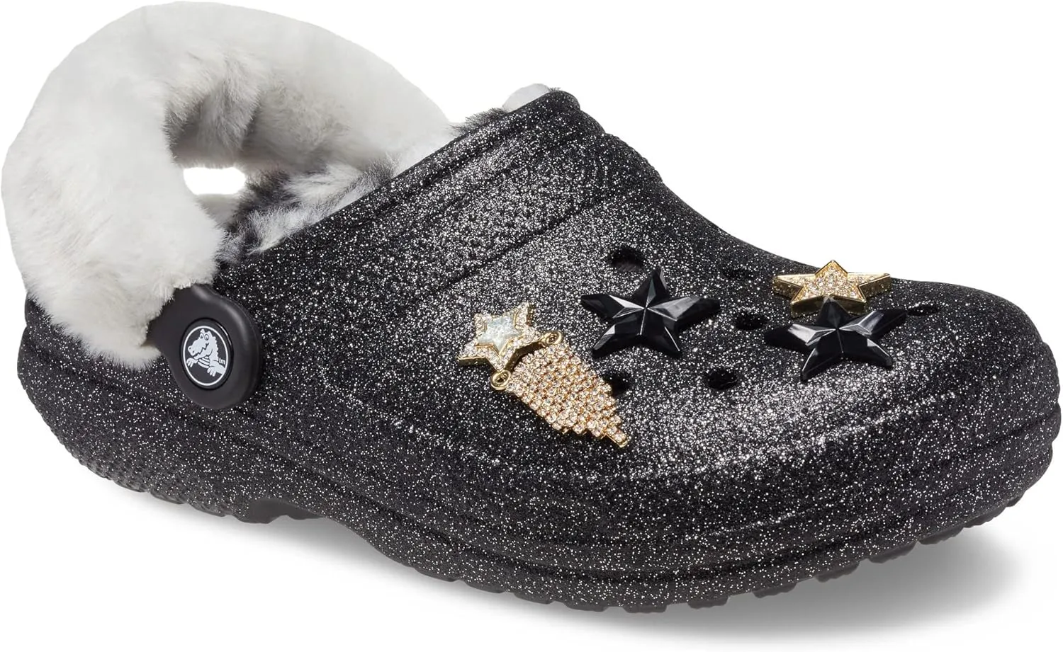 Crocs Unisex-Adult Classic Glitter Lined Clogs