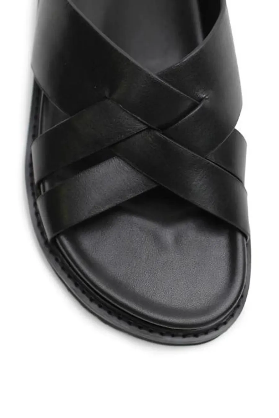 Cross Cut Slide Black