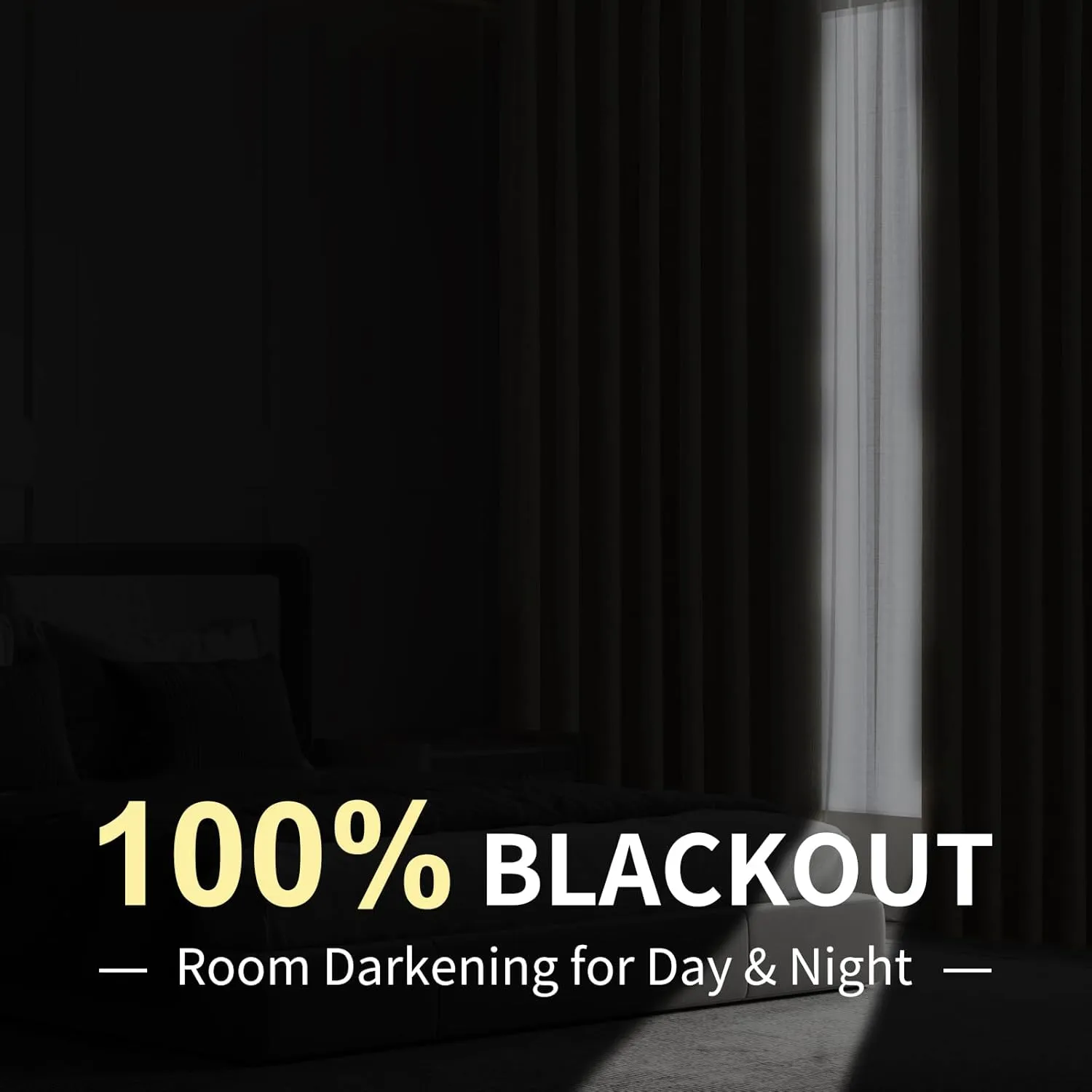 CUCRAF 100% Blackout Window Curtains 84 inches Long 2 Panels Set, Faux Linen Look Thermal Insulated Grommet Drapes, Room Darkening Curtain for Bedroom Living Room(W52 x L84 Inch, Light Khaki)