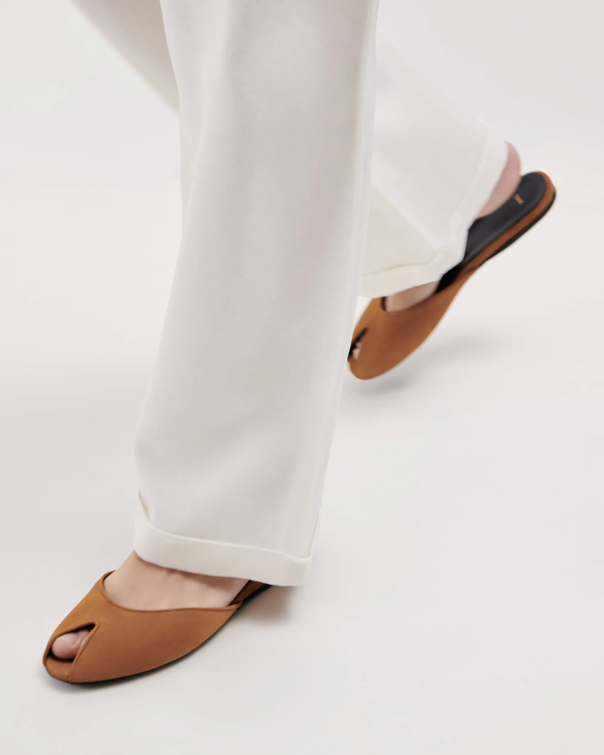 Date Flat in Tan Suede Leather