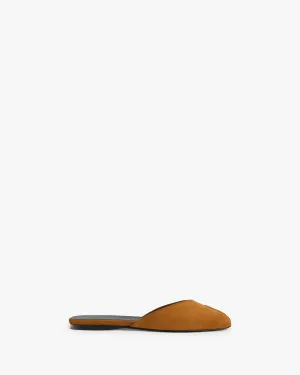 Date Flat in Tan Suede Leather