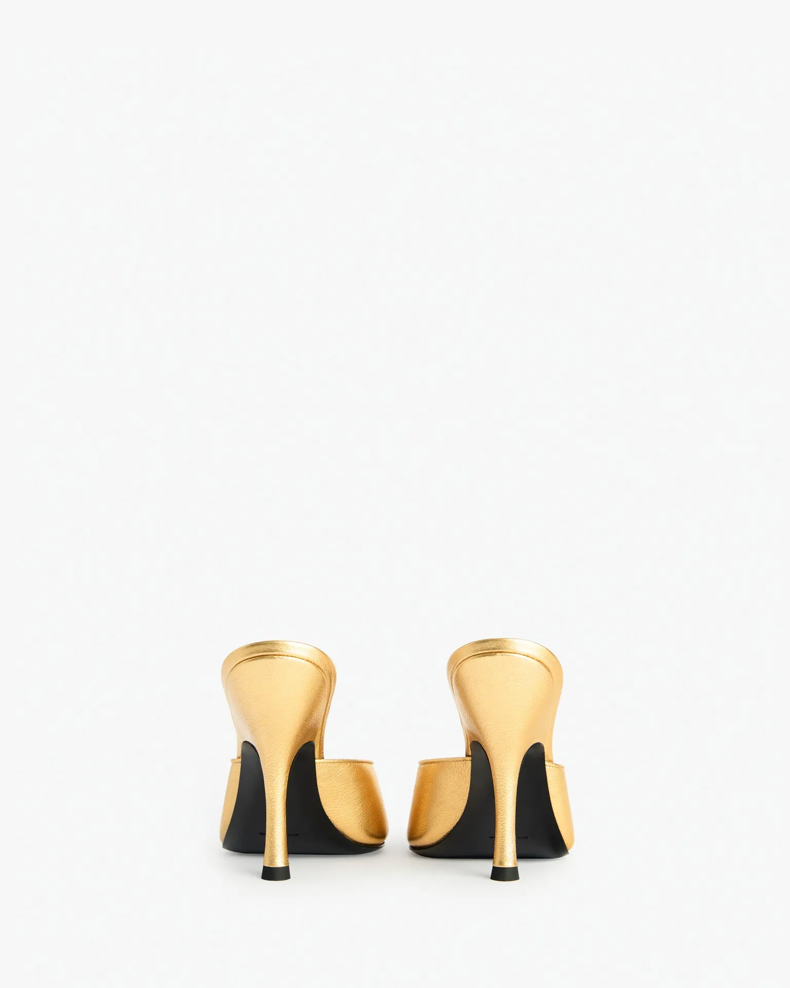 Date Mule in Gold Leather