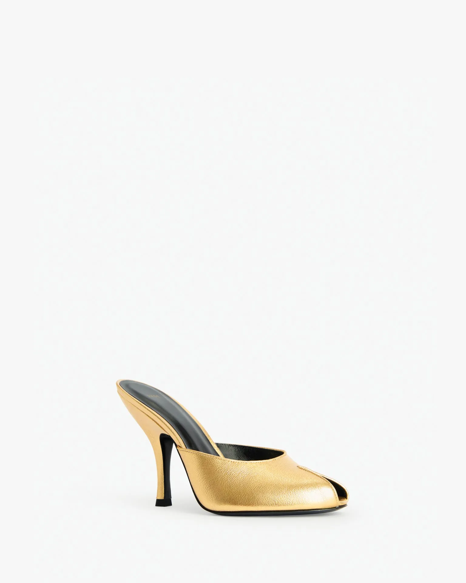 Date Mule in Gold Leather