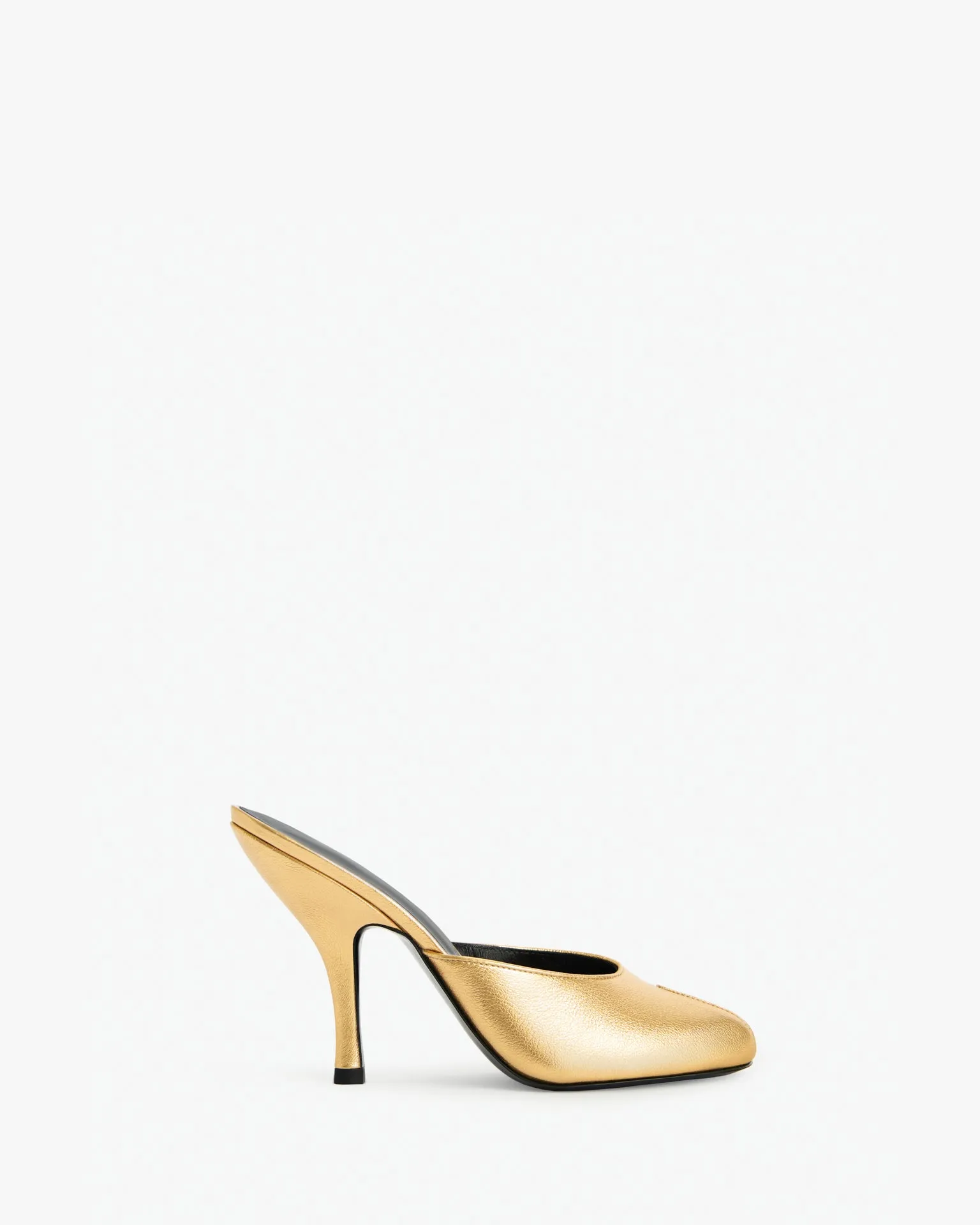 Date Mule in Gold Leather