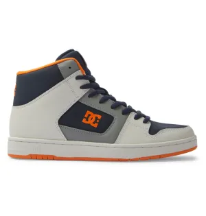 DC SHOES MANTECA 4 HI NAVY GREY ORANGE TRAINERS