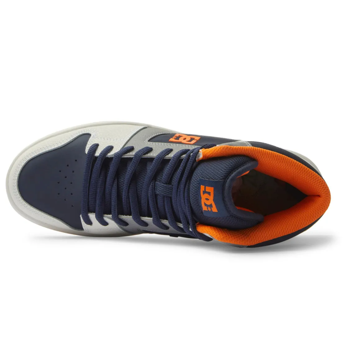 DC SHOES MANTECA 4 HI NAVY GREY ORANGE TRAINERS