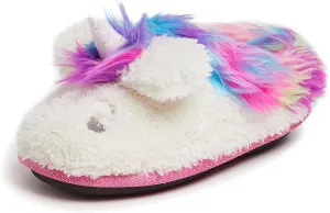 Dearfoams Toddler & Kids' Cute Shark, Cow, Unicorn, Dog, Dinosaur and Animal Critter Slippers
