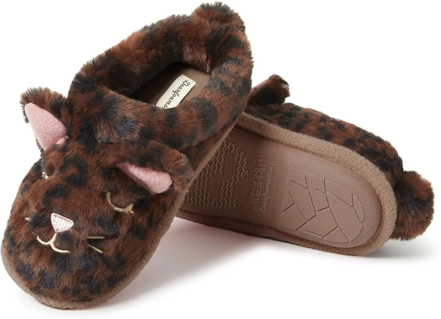 Dearfoams Toddler & Kids' Cute Shark, Cow, Unicorn, Dog, Dinosaur and Animal Critter Slippers