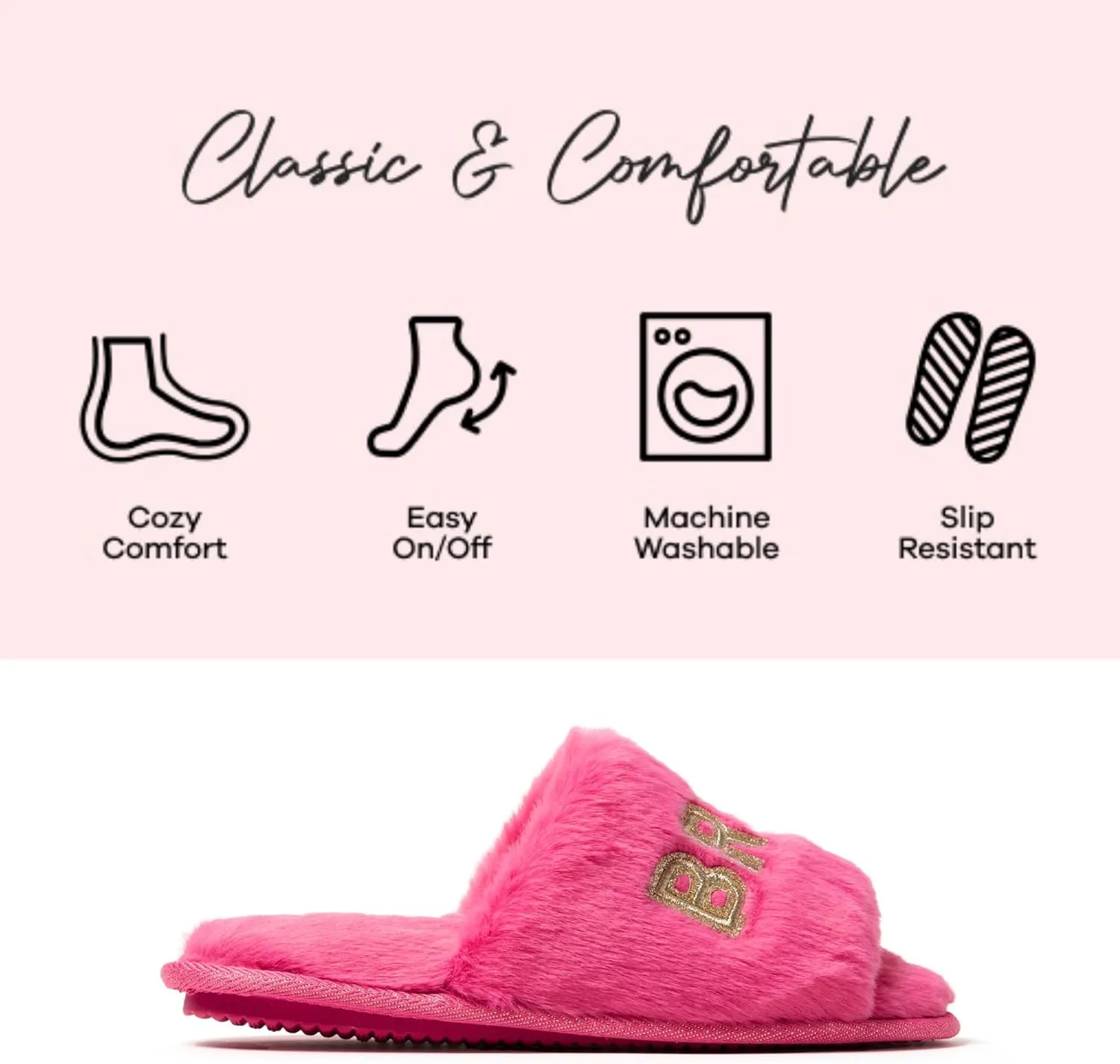 Dearfoams Women's Bride and Bridesmaid Gifts I Do Crew Matching Bridal Slippers for Wedding and Bachelorette Party