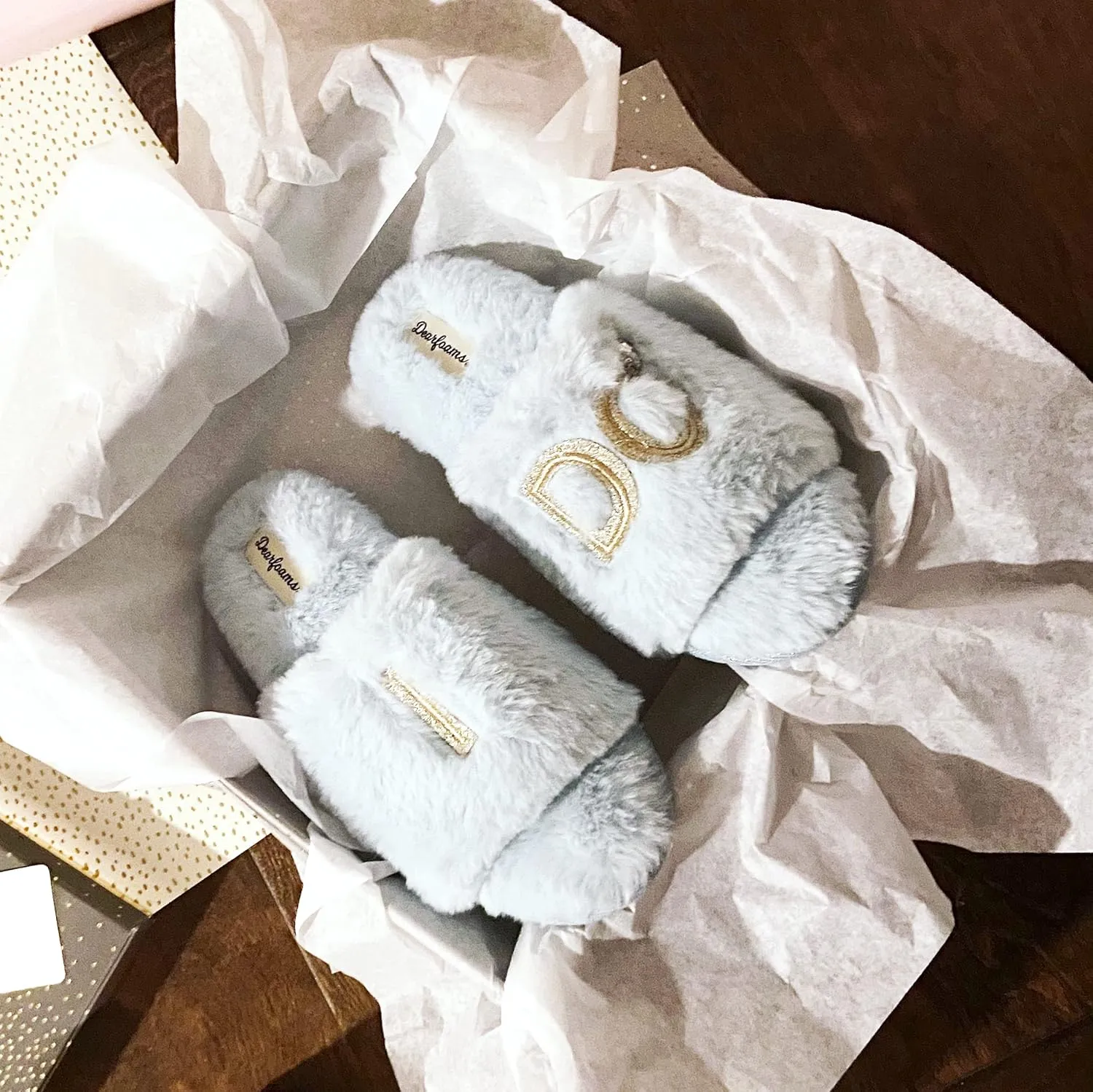 Dearfoams Women's Bride and Bridesmaid Gifts I Do Crew Matching Bridal Slippers for Wedding and Bachelorette Party