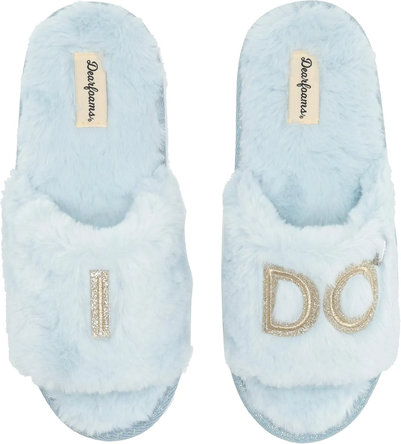 Dearfoams Women's Bride and Bridesmaid Gifts I Do Crew Matching Bridal Slippers for Wedding and Bachelorette Party