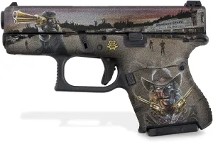 Decal Grip Custom Fit for Glock 26 Gen 5 (Zombie Outlaw)