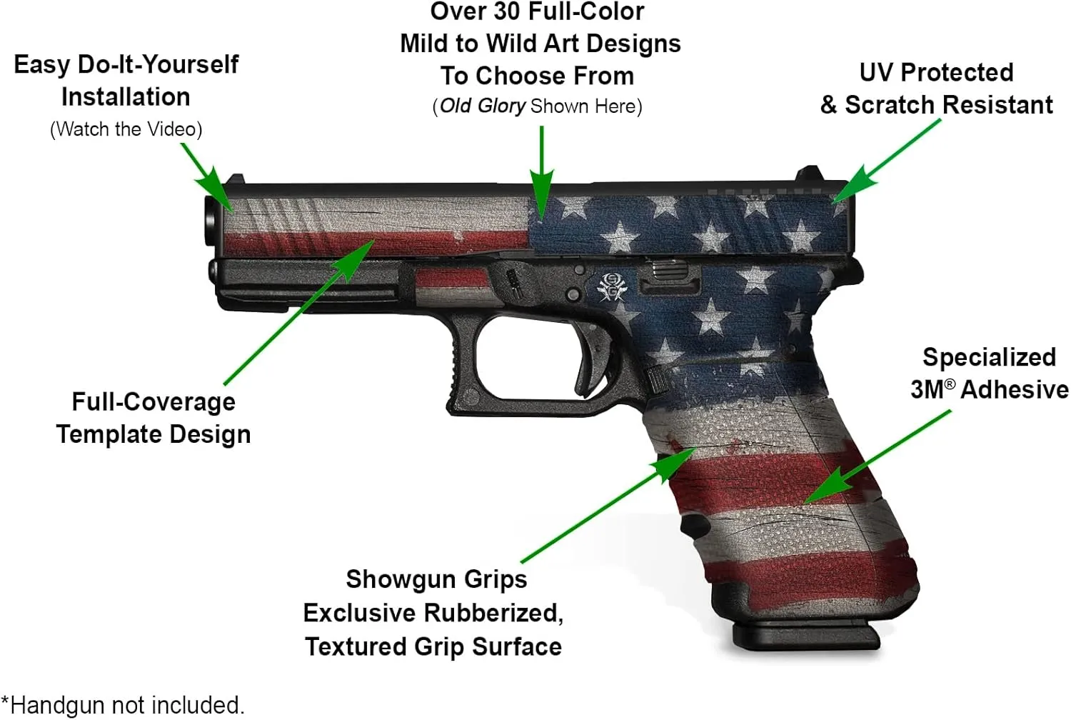 Decal Grip Custom Fit for Glock 26 Gen 5 (Zombie Outlaw)