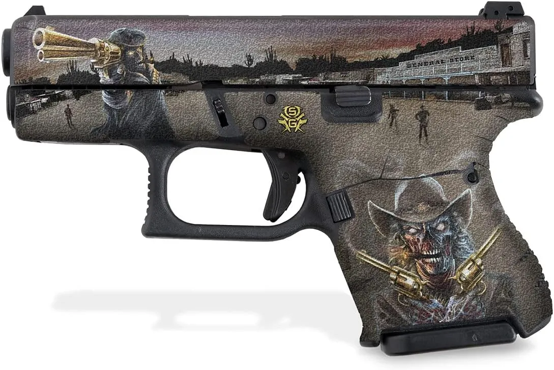 Decal Grip Custom Fit for Glock 26 Gen 5 (Zombie Outlaw)