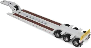 Diecast Masters 1:50 Scale Trail King TK120 Hydraulic Detachable Gooseneck Lowboy Trailer (White Regular Version) | Transport Series Model 71138