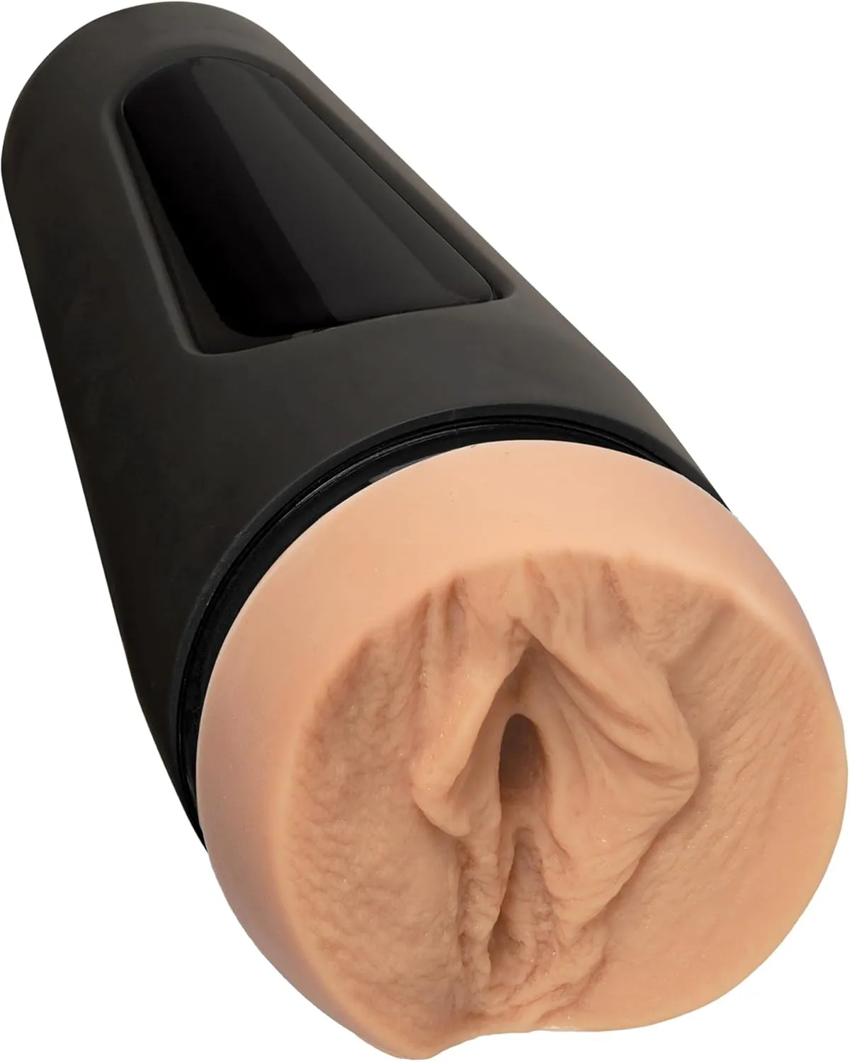 Doc Johnson Main Squeeze - Natasha Nice- Ultraskyn Stroker - Squeeze Plate for Precise Pressure - Twist End Cap to Control Suction - Discreet Premium Stroker - Male Masturbator, Vagina, Vanilla
