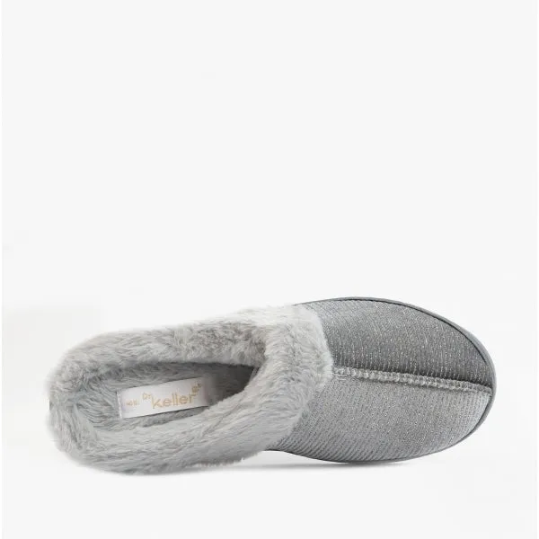Dr Keller DECATOR Womens Mule Slippers Grey