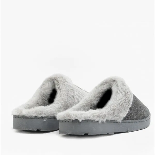 Dr Keller DECATOR Womens Mule Slippers Grey
