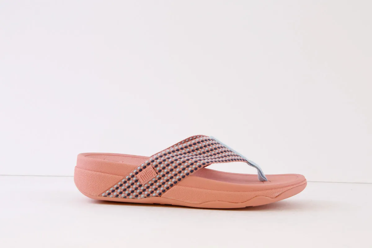 FITFLOP - SURFA FABRIC TOE-POST MULE - CORAL