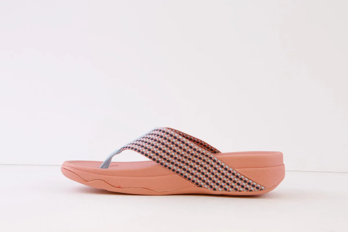 FITFLOP - SURFA FABRIC TOE-POST MULE - CORAL