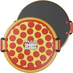 Flybar Kids 26" Foam Saucer Disc Snow Sled with Slick Bottom & PE Core Build for Boys and Girls Ages 6 , Holds Up to 110 Lbs (Pizza)