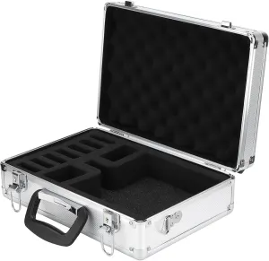 Fockety Transmitter Bag Carry Case for JR for FUTABA for FLYSKY, Aluminum Portable Handbag Hard Case for Transmitter Remote Controller RC Transmitter Case RC Airplane Single Stand Up Trans