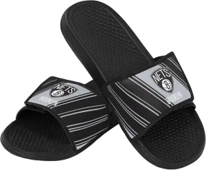 FOCO Brooklyn Nets NBA Mens Legacy Velcro Sport Slide - M